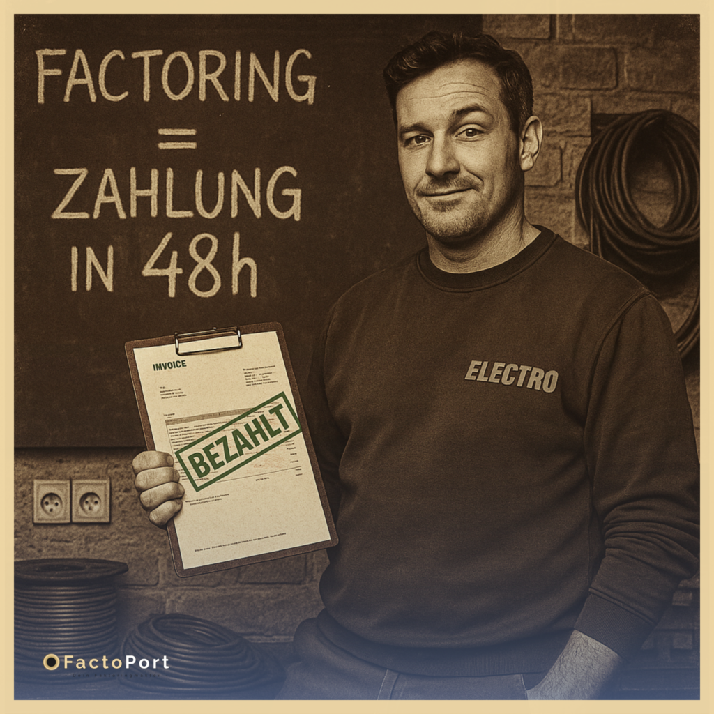 Factoring - Mann vor Kreidetafel